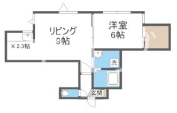 新道東駅 徒歩9分 1階の物件間取画像